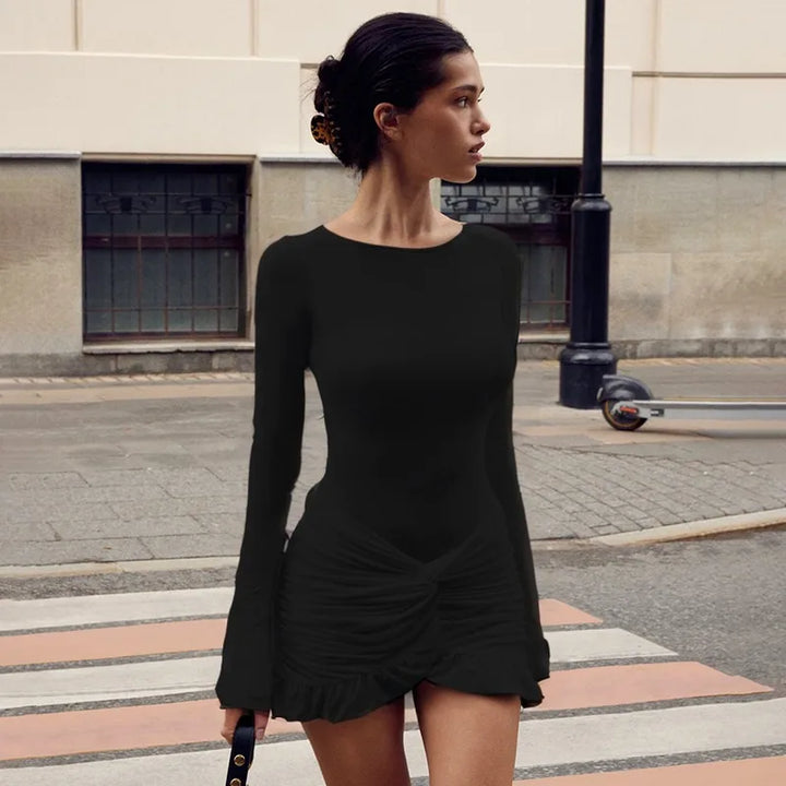 Mini dress with ruching - Rachel
