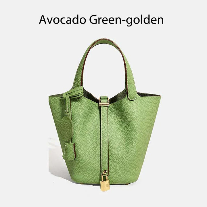 Leather bag with classic design