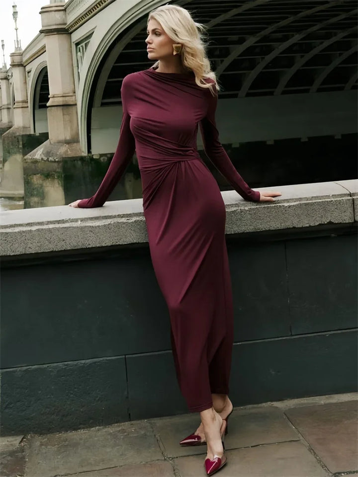 Maxi dress with ruching design - Elia