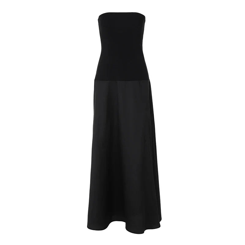 Strapless Satin Maxi Dress - Marina