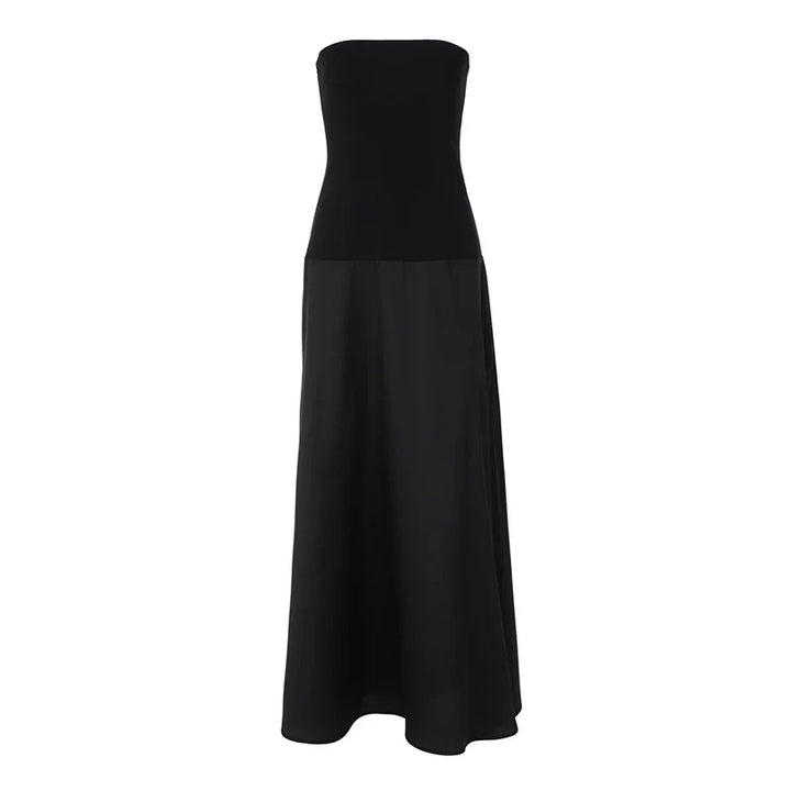 Strapless Satin Maxi Dress - Marina