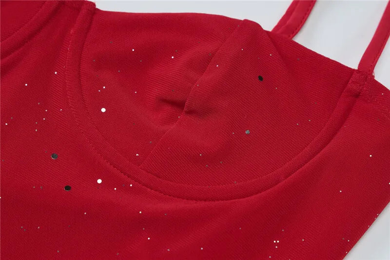 Mini sequin dress with asymmetric ruffle decoration - Kesem