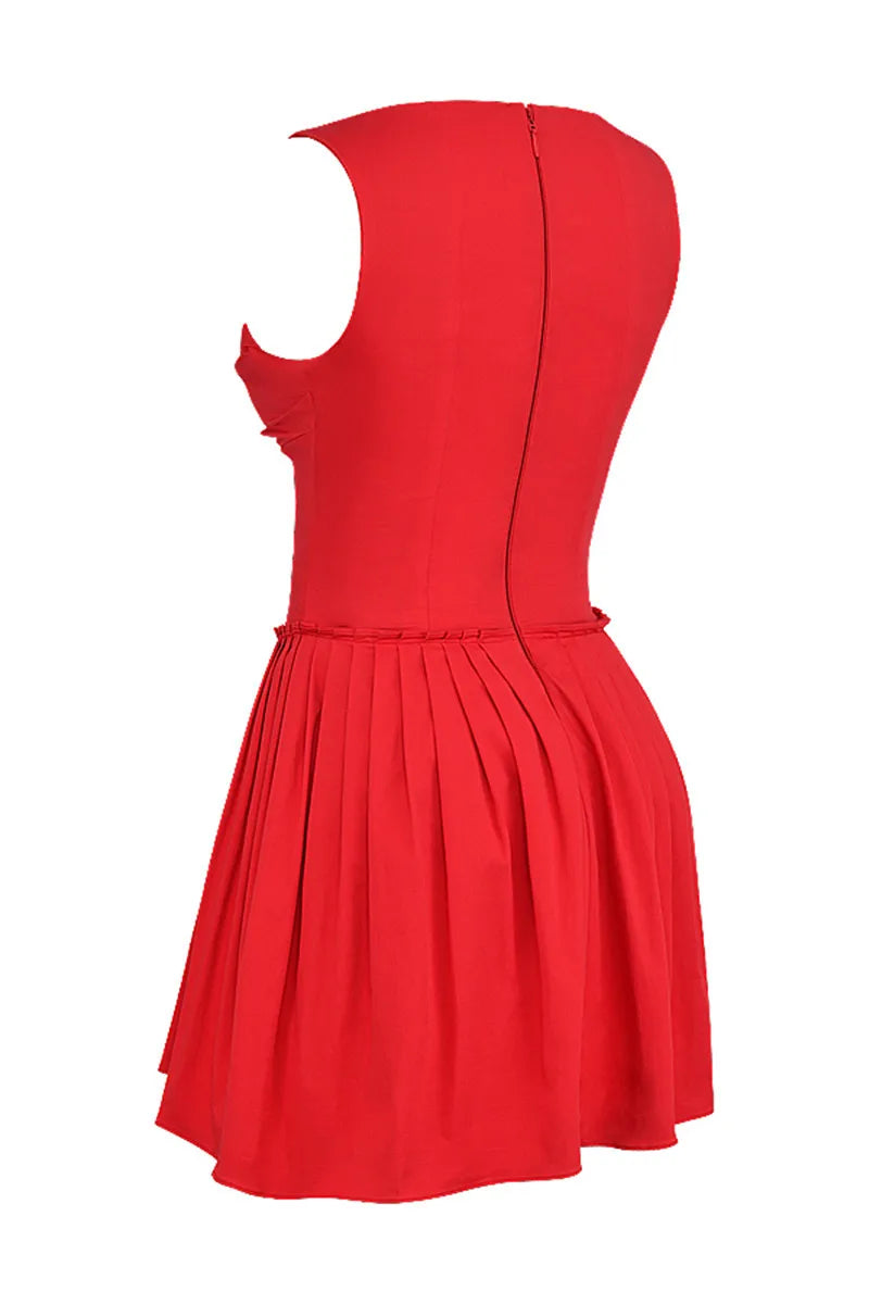 A-line mini dress with pin closure - Lotem