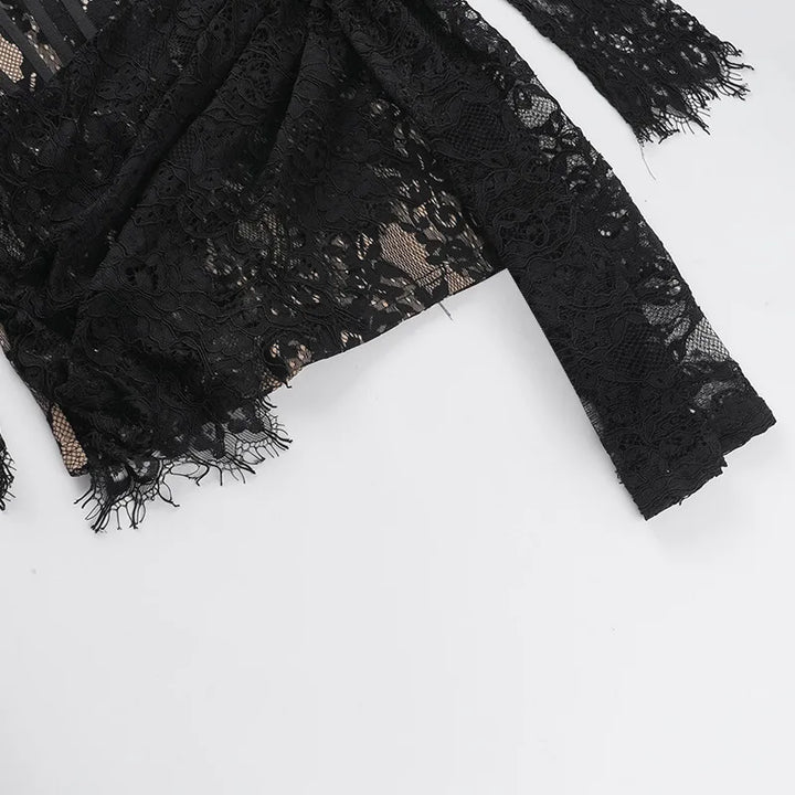 Lace mini dress with corset design - Ella Lee