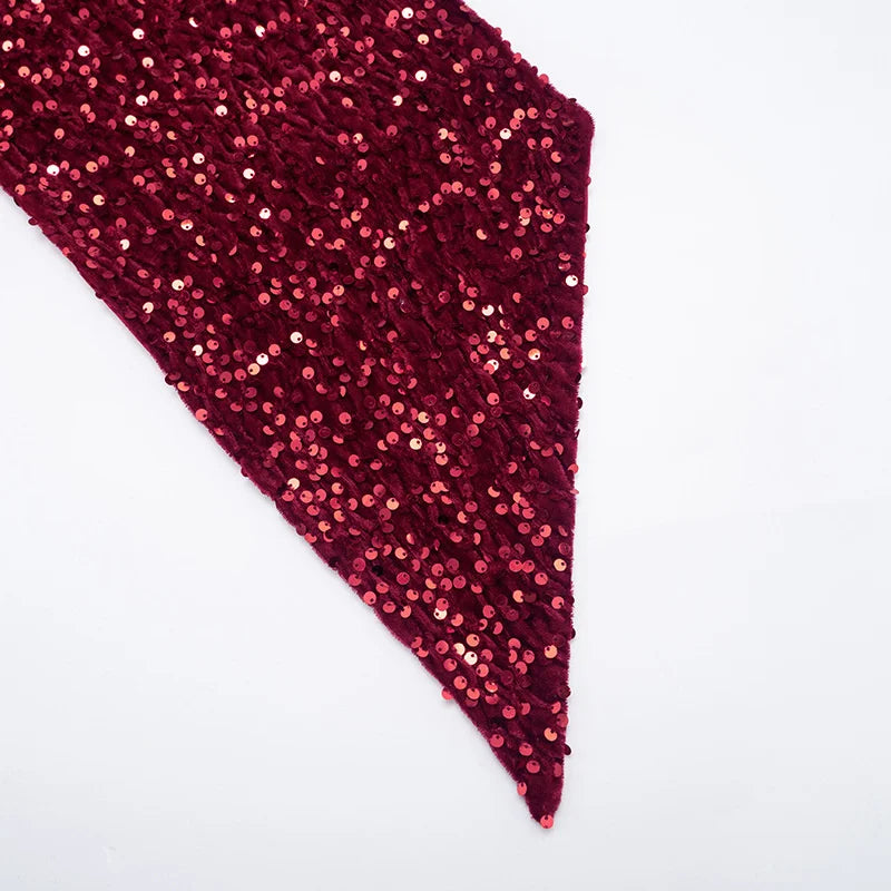 Mini dress with sequin design and scarf detail - GIGI