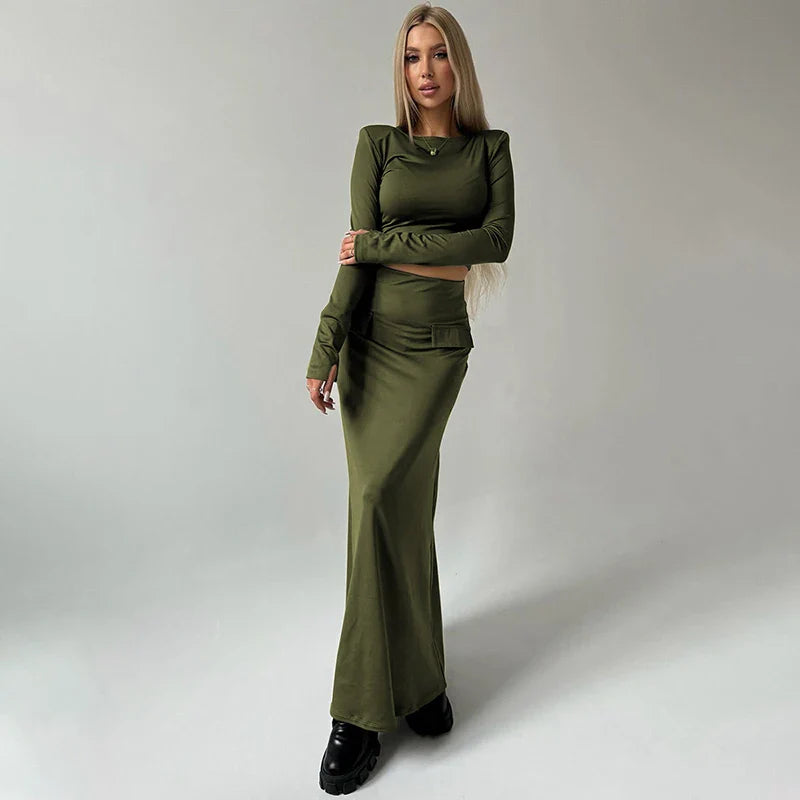 Two-piece set with top and maxi skirt - Buddy