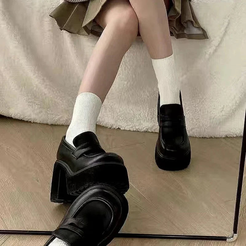 Platform Heel Loafers - Nelly