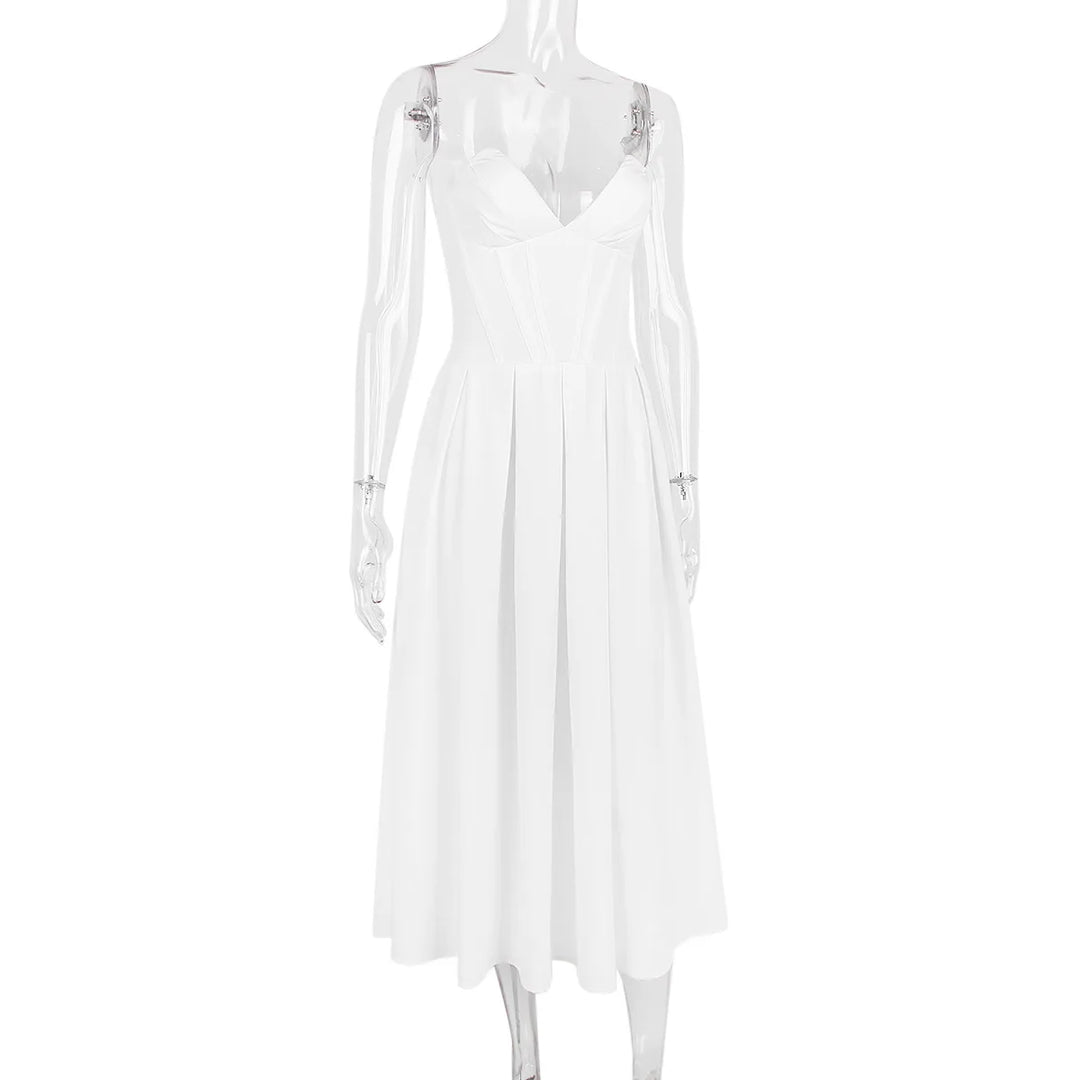 Strapless Midi Dress with Pockets - Fanny