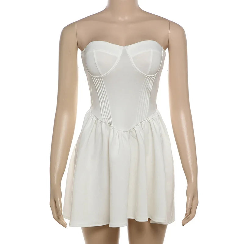 A-line strapless mini dress - Louisa