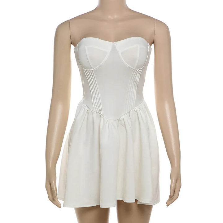 A-line strapless mini dress - Louisa