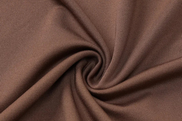 Mini Dress with Deep Draped Neckline and Asymmetric Design - Coral