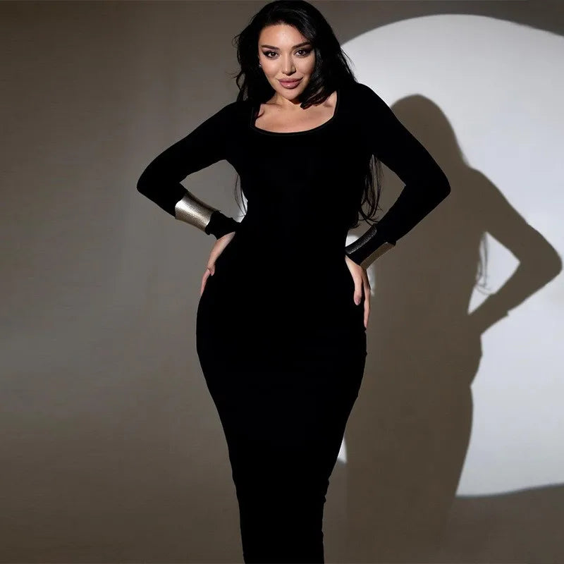 Shaping Maxi Dress with Back Tie for Waist Fit - Madeleine