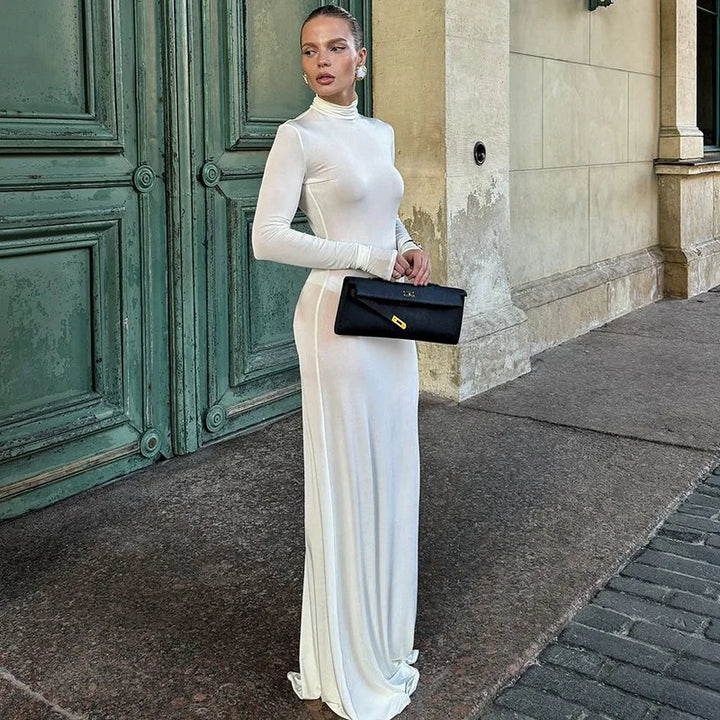 Modest Maxi Dress with Turtleneck - CALA
