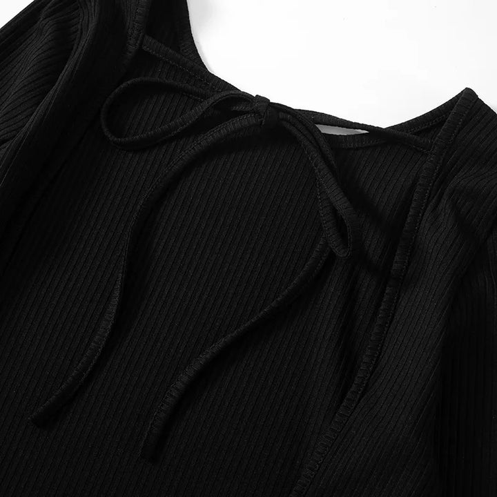 Knitted Mini Dress with Open Back - Patricia