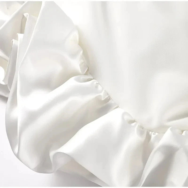 Mini Dress with Whipped Cream Design - Rosalie