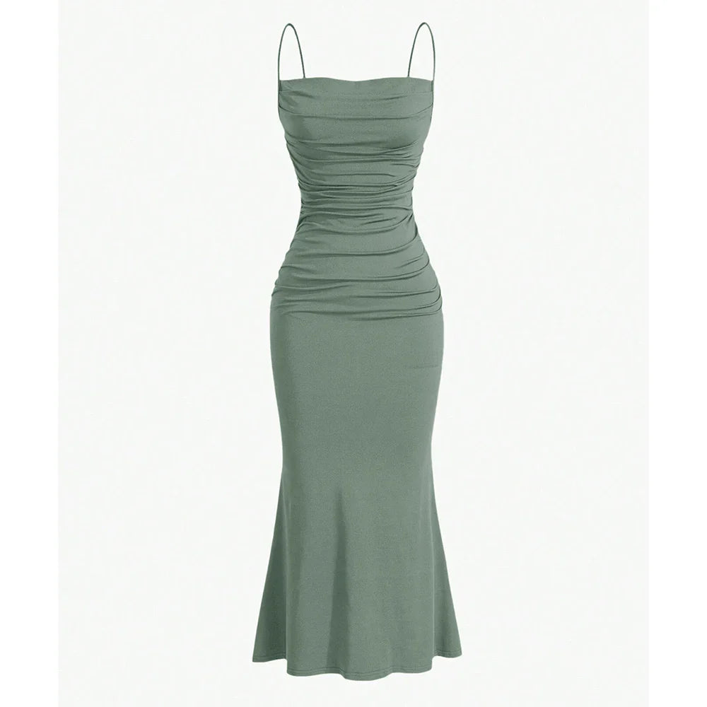 Elegant spaghetti strap maxi dress - Emberly