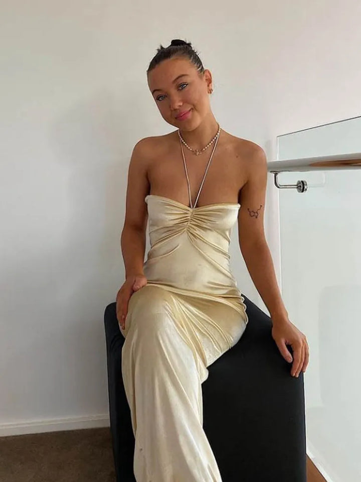 שמלת סטרפלס מקסי - ארין