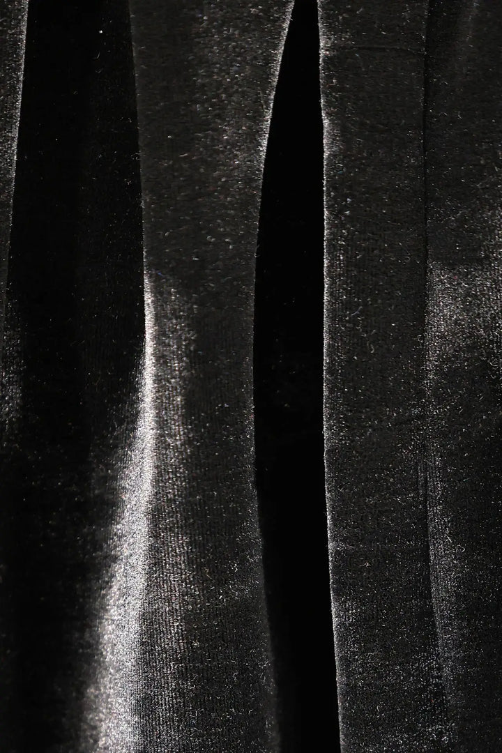Velvet Mini Balloon Dress with Open Back - Myla