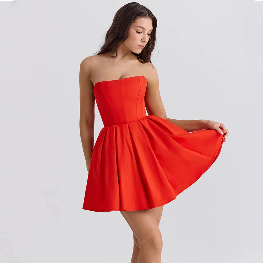 Strapless A-Line Mini Dress - Carla