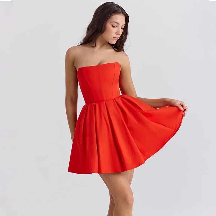 Strapless A-Line Mini Dress - Carla