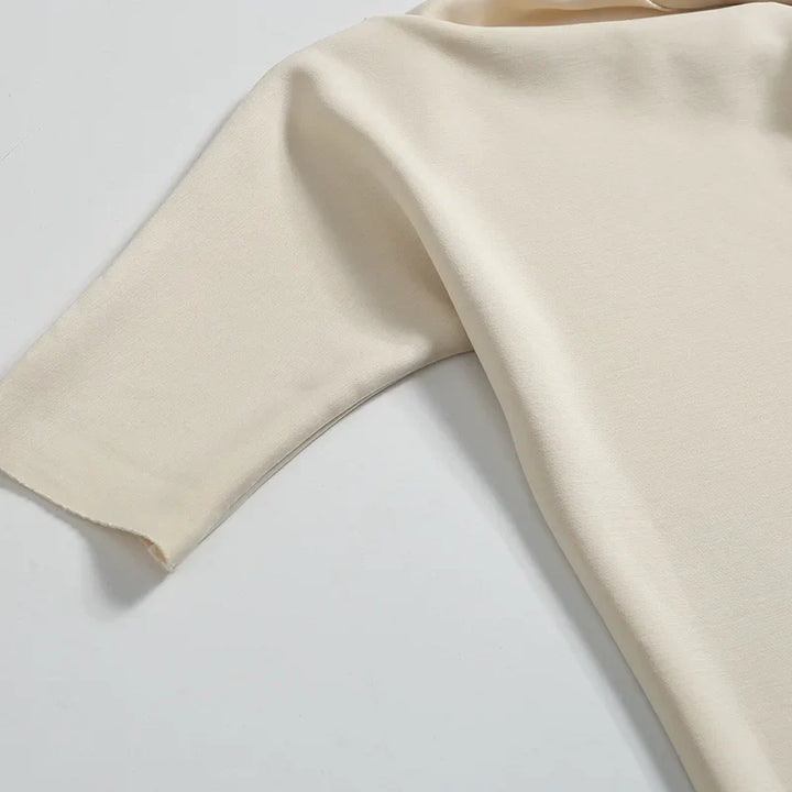 Fitted Mini Dress with Rolled Sleeve Design - KIKI