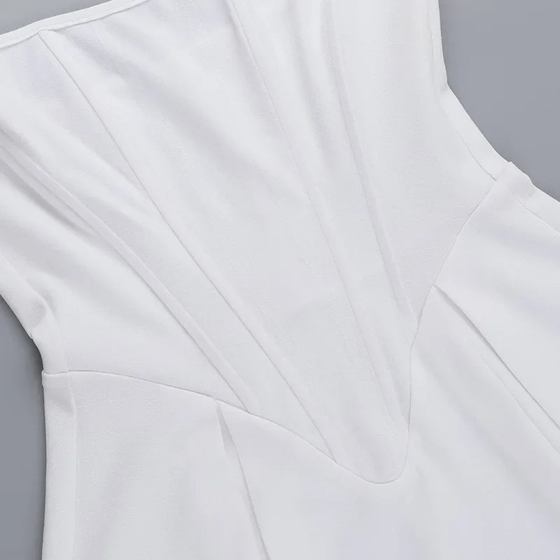 A-Line Mini Dress with Corset Design - Katya