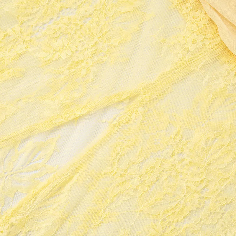 Maxi dress with ruching and lace design - Ameriza