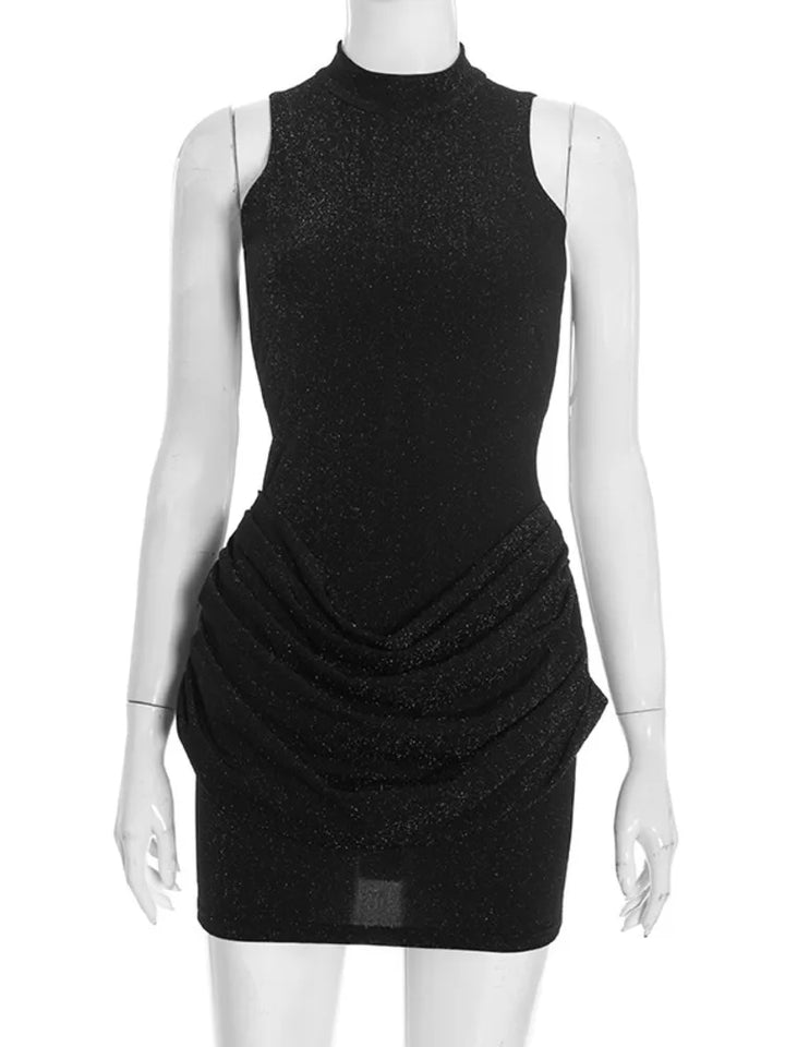 Mini sequin dress with pleated design - SHAYA