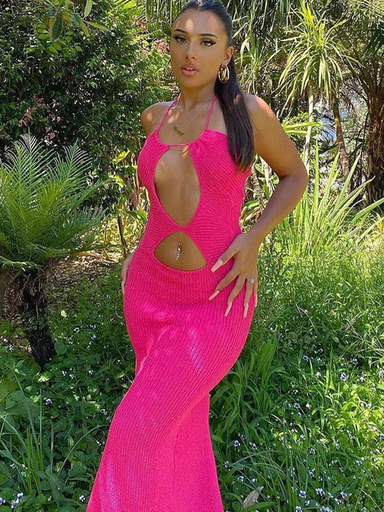 Knitted Dress with Cutout Design - Shaya