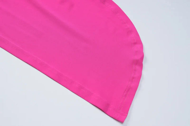 Mini dress with ruching, open back, and hoop decoration - CAROLINA
