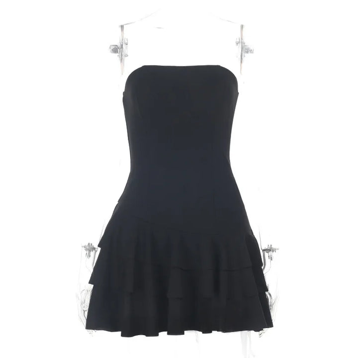 Strapless mini dress with tiered ruffle - Don