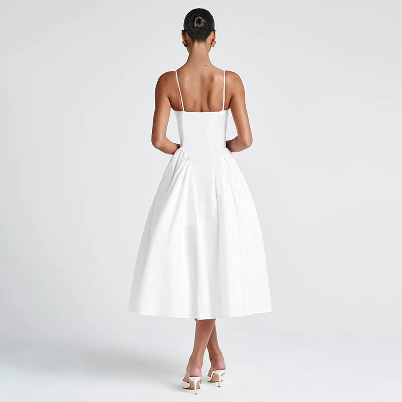 Midi Dress with Classic A-Line Design - Marta
