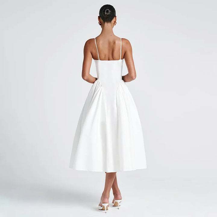 Midi Dress with Classic A-Line Design - Marta