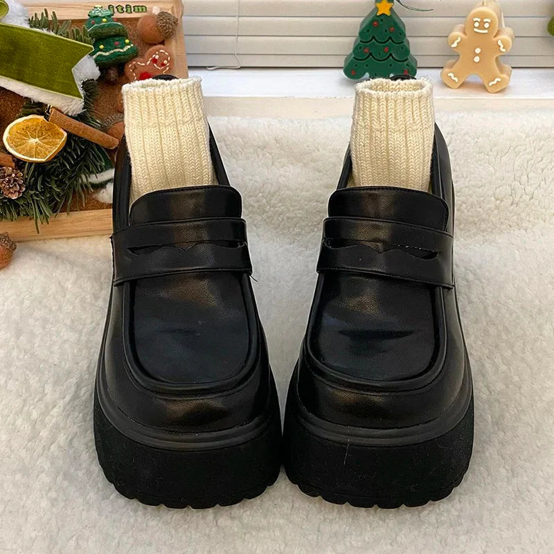 Platform Heel Loafers - Nelly