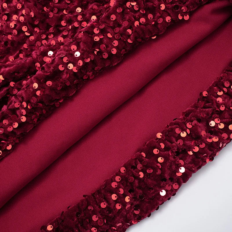 Mini dress with sequin design and scarf detail - GIGI