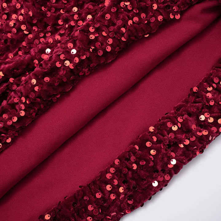 Mini dress with sequin design and scarf detail - GIGI