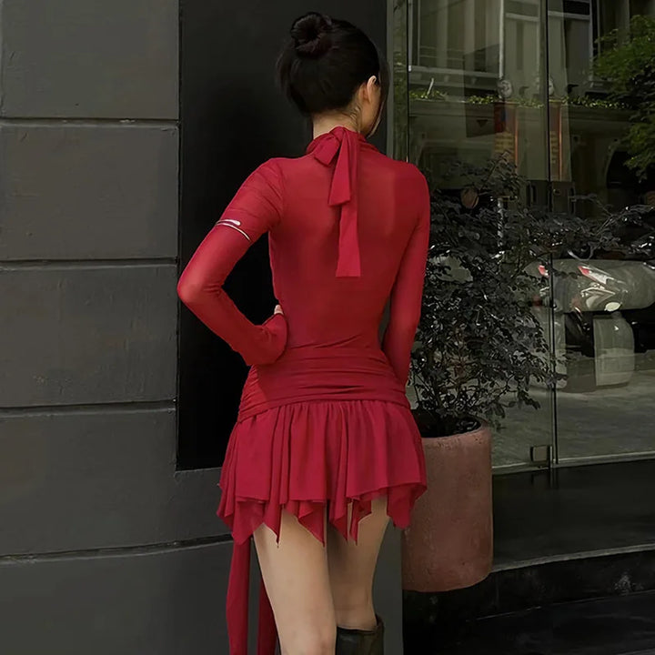 Mini Dress with Unique Design - Grizzy