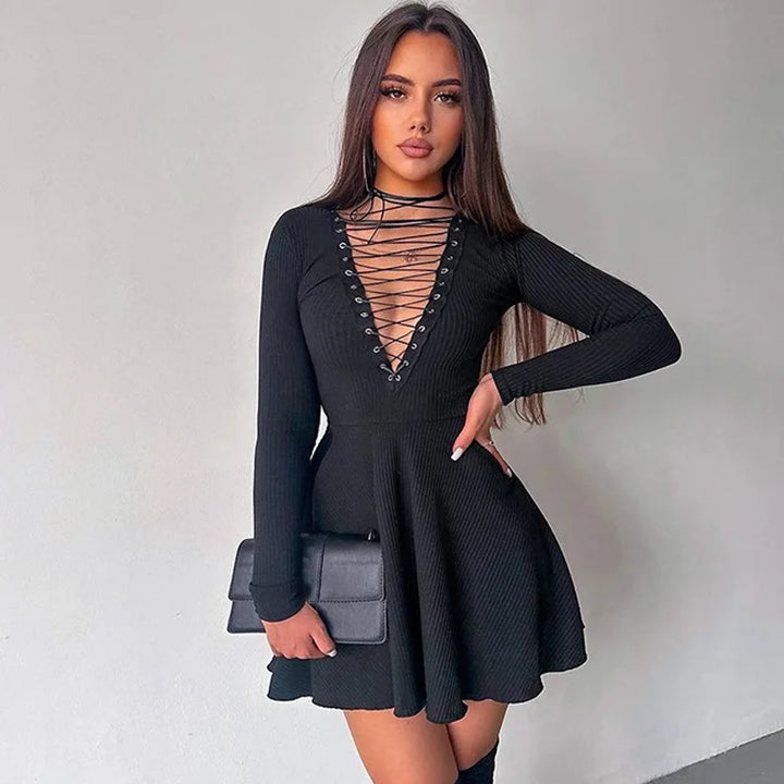 Tie Mini Dress - Dafna