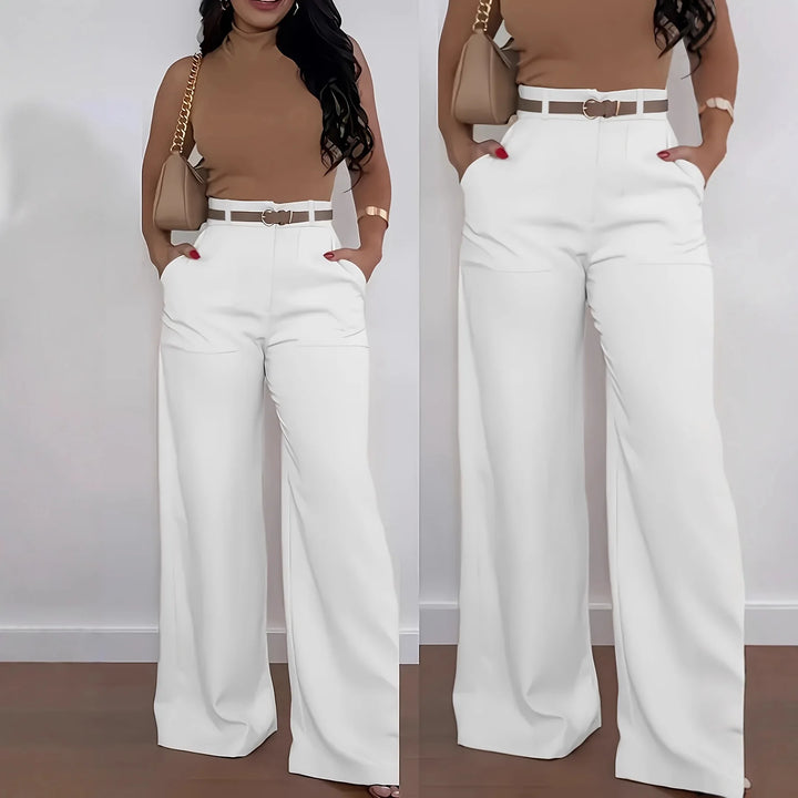 Wide high-waisted pants tailored style