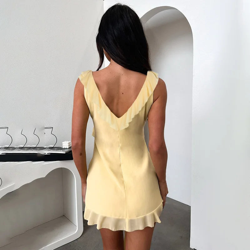 NID mini dress with ruffle detail - Leon