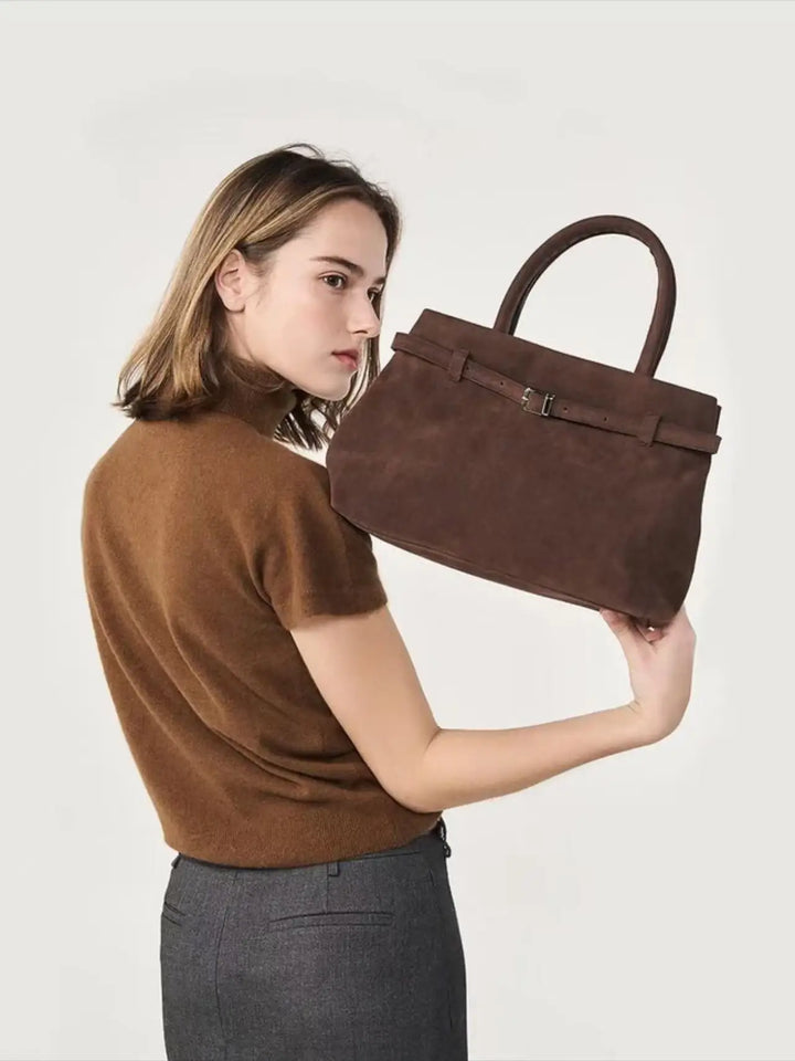 תיק זמש / עור בעיצוב יוקרתי