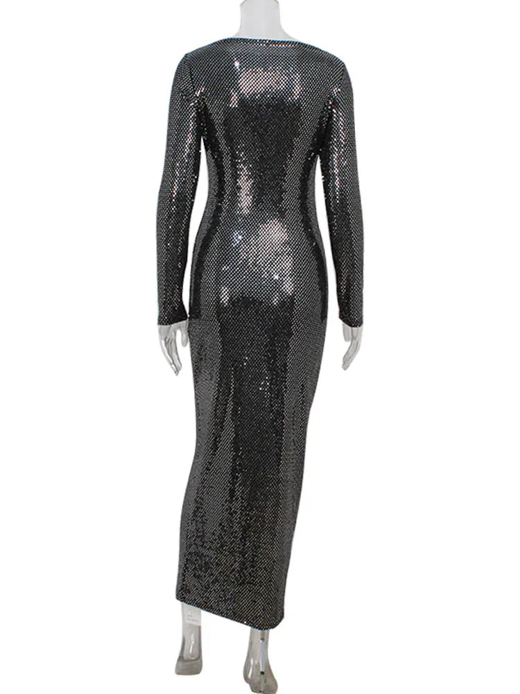 Maxi Dress with Sparkling Polka Dot Embellishment - Journee