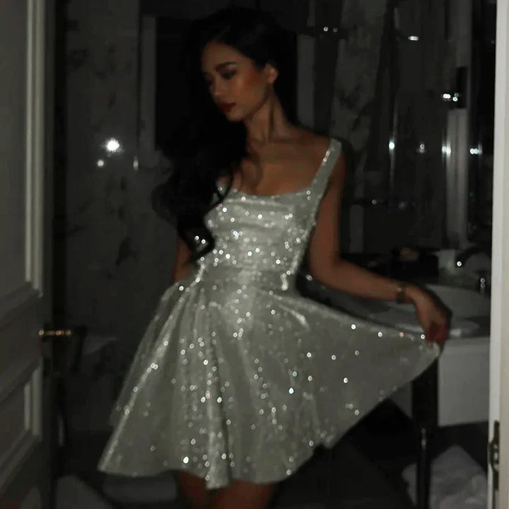 A-Line Mini Sequin Dress - Maisie