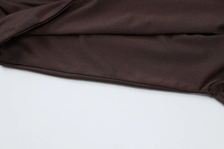 Mini dress with ruching and asymmetrical design decorated with a train - Jay