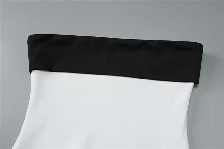 Monochrome Strapless Mini Dress - Kai