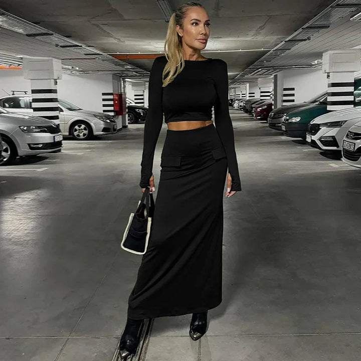 Two-piece set with top and maxi skirt - Buddy