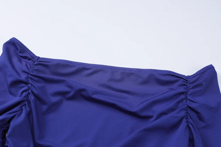 Maxi dress with ruching and slit decoration - MARINA