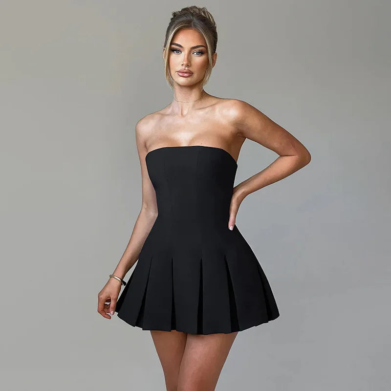 Strapless Mini Dress in College Student Style - Jessica
