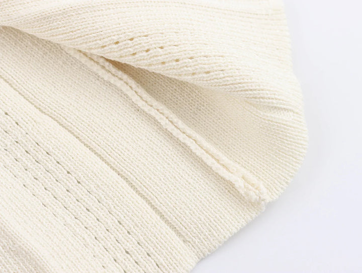 Midi Knitted Dress with French Vintage Design - Mimi