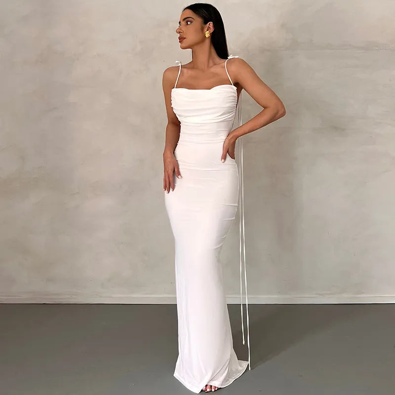 Maxi Dress with Open Back - Oriane
